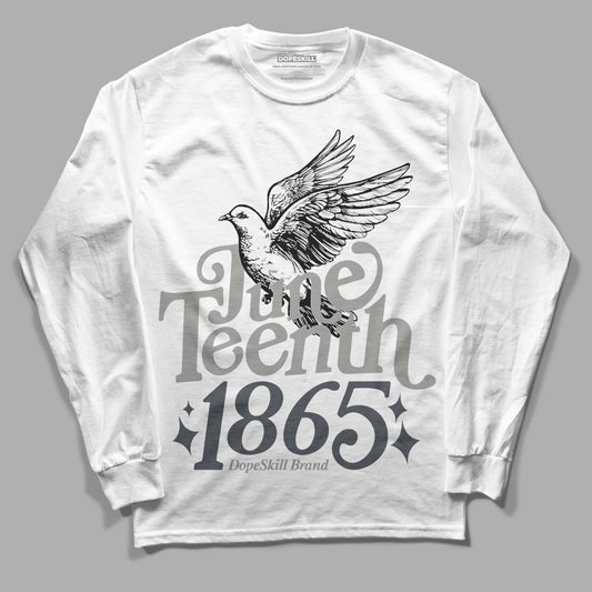 Jordan 11 Cool Grey DopeSkill Long Sleeve T-Shirt Juneteenth 1865 Graphic Streetwear - White