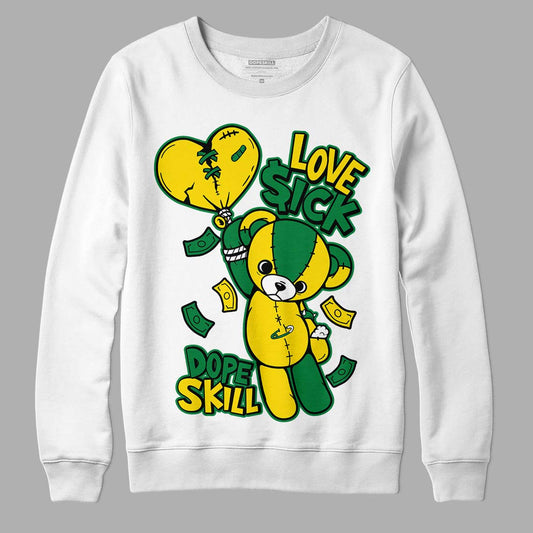 Dunk Low Reverse Brazil DopeSkill Sweatshirt Love Sick Graphic - White