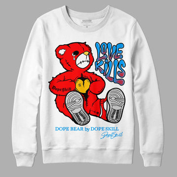 Fruity Pebbles Dunks DopeSkill Sweatshirt Love Kills Graphic - White