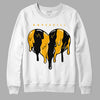 Goldenrod Dunk DopeSkill Sweatshirt Slime Drip Heart Graphic - White 