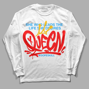 Fruity Pebbles Dunks DopeSkill Long Sleeve T-Shirt Queen Graphic - White 