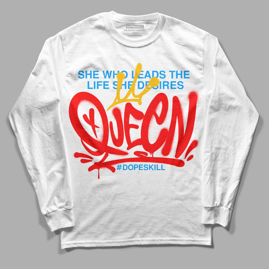 Fruity Pebbles Dunks DopeSkill Long Sleeve T-Shirt Queen Graphic - White 