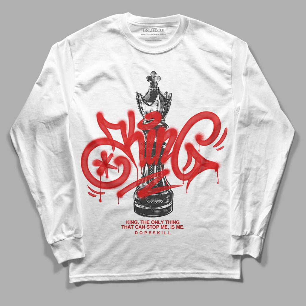 Jordan 12 Retro ‘Gym Red’ DopeSkill Long Sleeve T-Shirt King Chess Graphic Streetwear - White