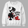 Jordan 1 High 85 Black White DopeSkill Sweatshirt Broken Heart Graphic Streetwear  - Black 