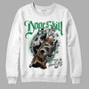 Nike SB x Jordan 4 “Pine Green” DopeSkill Sweatshirt Money Loves Me Graphic Streetwear - White