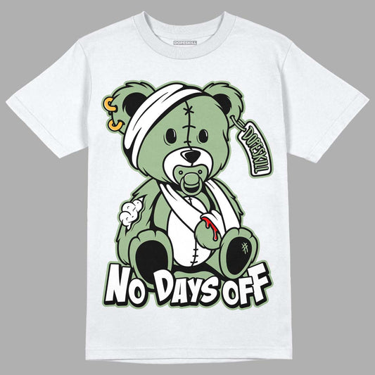 Seafoam 4s DopeSkill T-Shirt Hurt Bear Graphic - White 