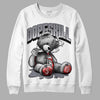 Fire Red 9s DopeSkill Sweatshirt Sick Bear Graphic - White 