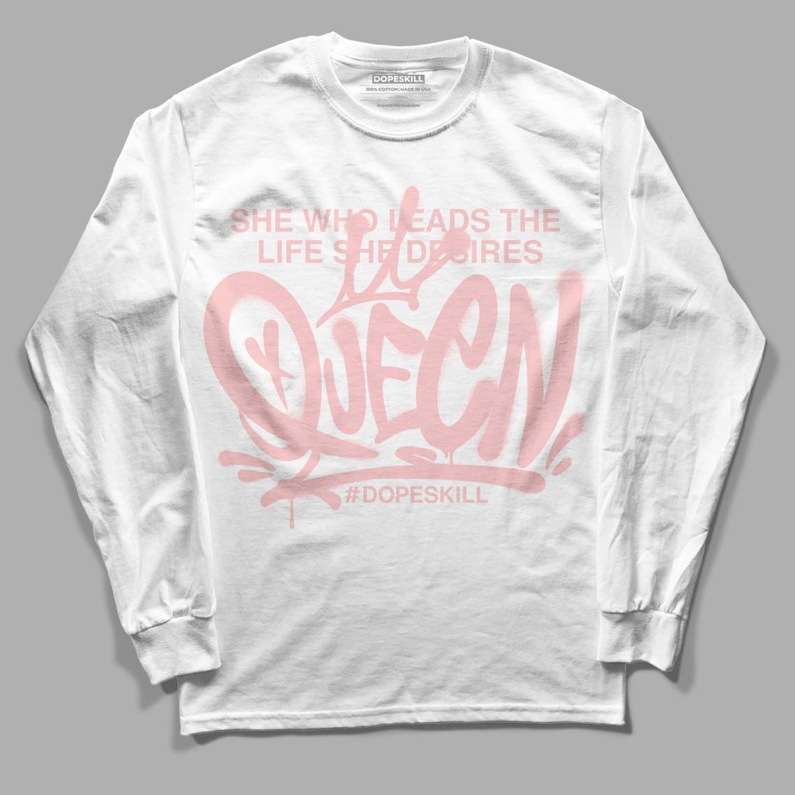 Jordan 1 High OG WMNS Washed Pink DopeSkill Long Sleeve T-Shirt Queen Graphic Streetwear - White