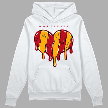 Cardinal 7s DopeSkill Hoodie Sweatshirt Slime Drip Heart Graphic - White 