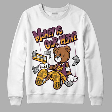 Brotherhood 1s High OG DopeSkill Sweatshirt Money Is Our Motive Bear Graphic - White 