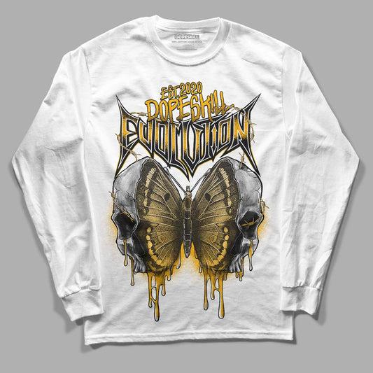 Goldenrod Dunk DopeSkill Long Sleeve T-Shirt DopeSkill Evolution Graphic - White 