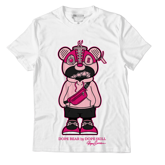 AJ 1 Mid Coral Chalk DopeSkill T-Shirt Sneaker Bear Graphic