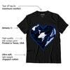 AJ 5 Racer Blue DopeSkill T-Shirt Heart AJ 5 Graphic