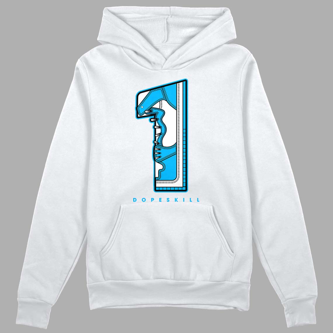 UNC 1s Low DopeSkill Hoodie Sweatshirt No.1 Graphic - White 