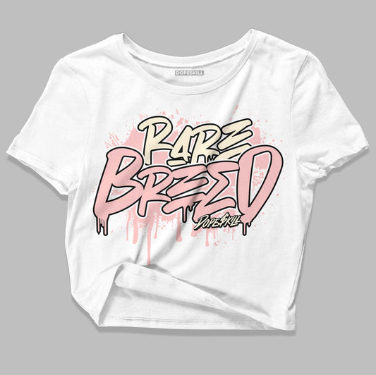 Jordan 1 High OG WMNS Washed Pink DopeSkill Women's Crop Top Rare Breed Graphic Streetwear - White