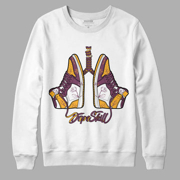 Brotherhood 1s High OG DopeSkill Sweatshirt Breathe Graphic - White 