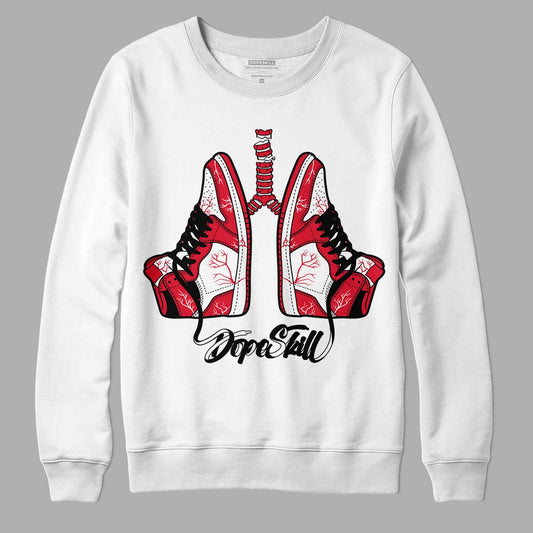 Lost & Found 1s DopeSkill Sweatshirt Breathe Graphic - White 