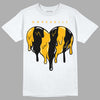 Goldenrod Dunk DopeSkill T-Shirt Slime Drip Heart Graphic - White 