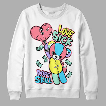 Candy Easter Dunk Low DopeSkill Sweatshirt Love Sick Graphic - White 