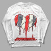 Jordan 3 Retro White Cement Reimagined DopeSkill Long Sleeve T-Shirt Juneteenth Heart Graphic Streetwear - White