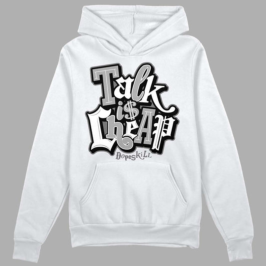 Stealth 12s DopeSkill Hoodie Sweatshirt Talk Is Chip Graphic - White