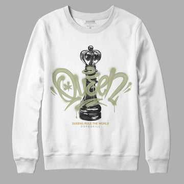 Jordan 5 Jade Horizon DopeSkill Sweatshirt Queen Chess Graphic Streetwear - White