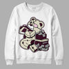 Dunk Low Night Maroon and Medium Soft Pink DopeSkill Sweatshirt Bear Steals Sneaker Graphic Streetwear - White 