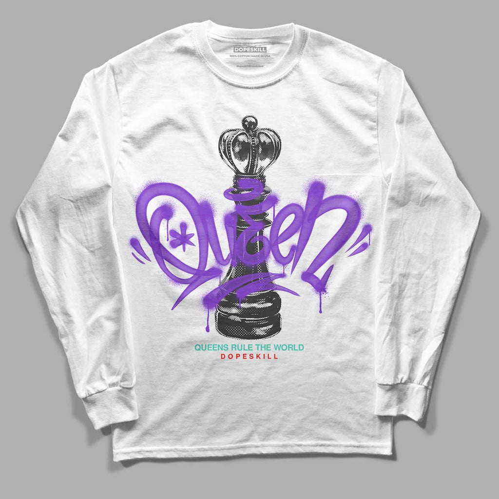 Dunk Low SE Safari Mix DopeSkill Long Sleeve T-Shirt Queen Chess Graphic Streetwear - White