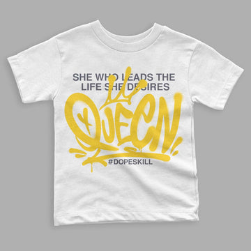 Lightning 4s DopeSkill Toddler Kids T-shirt Queen Graphic - White 