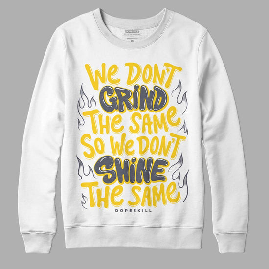 Jordan 4 Lightning DopeSkill Sweatshirt Grind Shine Graphic Streetwear - White 