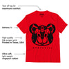 AJ 4 Red Thunder DopeSkill Red T-shirt SNK Bear Graphic