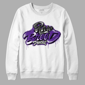 Dark Iris 3s DopeSkill Sweatshirt Rare Breed Type Graphic - White