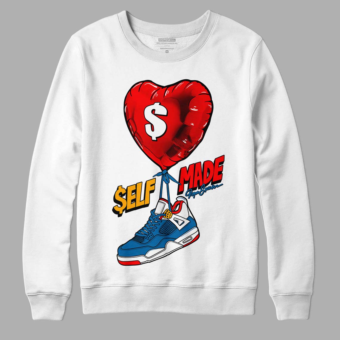 Messy Room 4S DopeSkill Sweatshirt Self Made Graphic - White