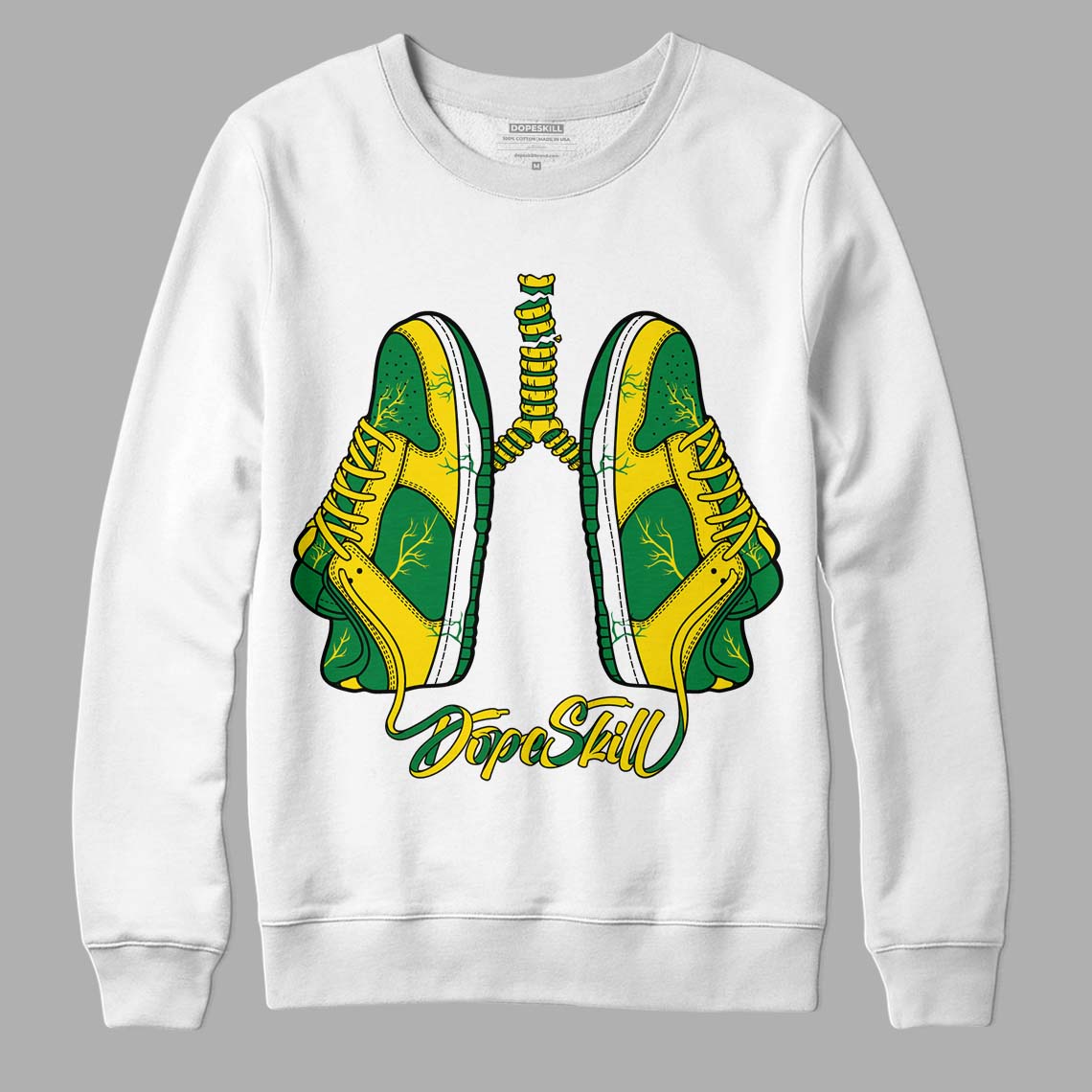 Dunk Low Reverse Brazil DopeSkill Sweatshirt Breathe Graphic - White