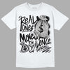 Jordan 1 High 85 Black White DopeSkill T-Shirt Real Ones Move In Silence Graphic Streetwear  - White 