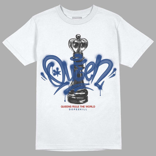 Jordan 13 Retro French Blue DopeSkill T-Shirt Queen Chess Graphic Streetwear