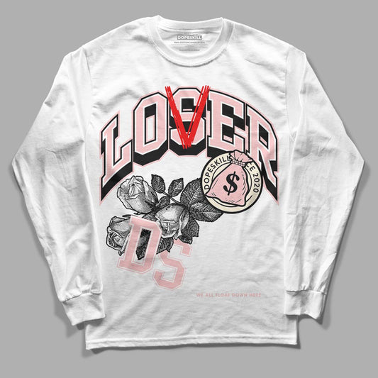 Jordan 1 High OG WMNS Washed Pink DopeSkill Long Sleeve T-Shirt Loser Lover Graphic Streetwear - White