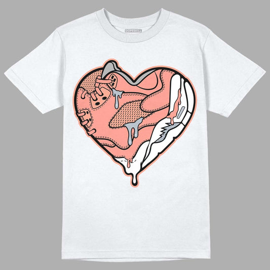 DJ Khaled x Jordan 5 Retro ‘Crimson Bliss’ DopeSkill T-Shirt Heart Jordan 5 Graphic Streetwear - White 