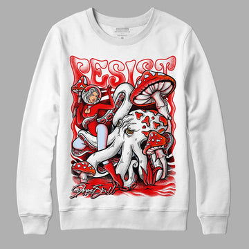 Cherry 11s DopeSkill Sweatshirt Resist Graphic - White