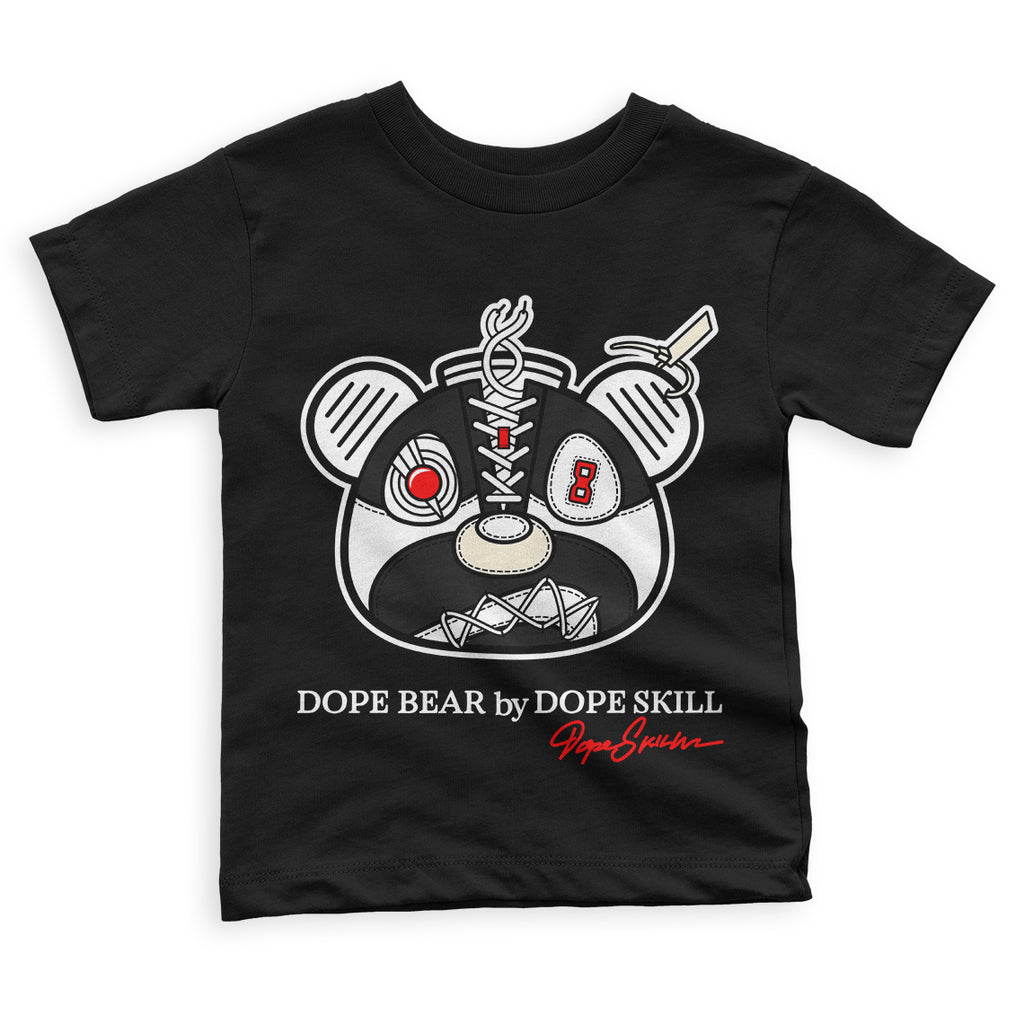 72-10 11s Retro Low DopeSkill Toddler Kids T-shirt Sneaker Bear Head Graphic - Black