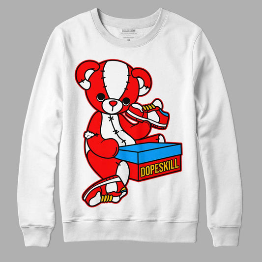 Fruity Pebbles Dunks DopeSkill Sweatshirt Sneakerhead BEAR Graphic - White