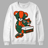 Dunk Low Team Dark Green Orange DopeSkill Sweatshirt Sneakerhead BEAR Graphic - White