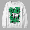 Jordan 1 Low Lucky Green DopeSkill Sweatshirt New Paid In Full Graphic Streetwear - White