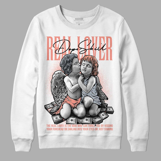 DJ Khaled x Jordan 5 Retro ‘Crimson Bliss’ DopeSkill Sweatshirt Real Lover Graphic Streetwear - White 