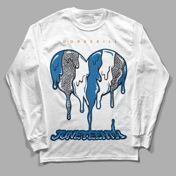 Jordan 3 Retro Wizards DopeSkill Long Sleeve T-Shirt Juneteenth Heart Graphic Streetwear - White