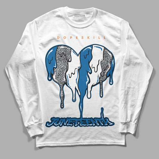 Jordan 3 Retro Wizards DopeSkill Long Sleeve T-Shirt Juneteenth Heart Graphic Streetwear - White