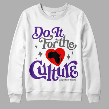 Jordan 3 Dark Iris DopeSkill Sweatshirt Do It For The Culture Graphic Streetwear - White