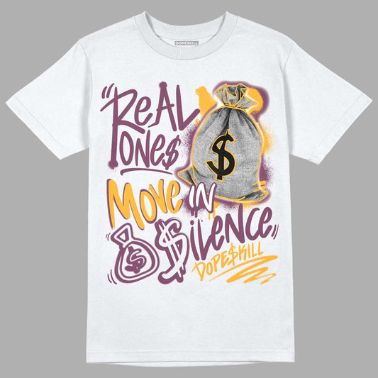 Brotherhood 1s High OG DopeSkill T-Shirt Real Ones Move In Silence Graphic - White 