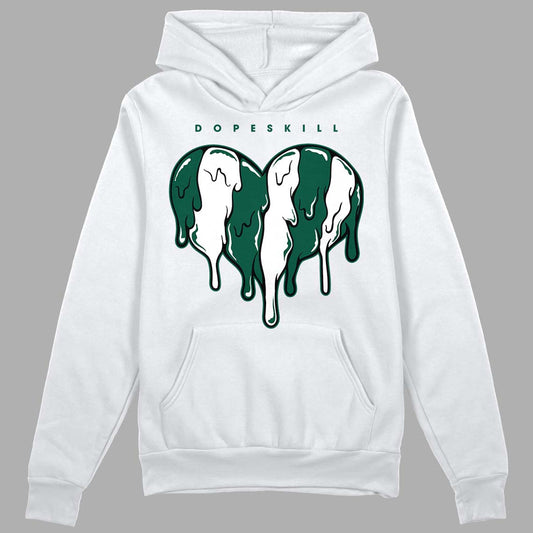 Lottery Pack Malachite Green Dunk Low DopeSkill Hoodie Sweatshirt Slime Drip Heart Graphic - White