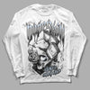 Jordan 6 Retro Cool Grey DopeSkill Long Sleeve T-Shirt Money On My Mind Graphic Streetwear - White